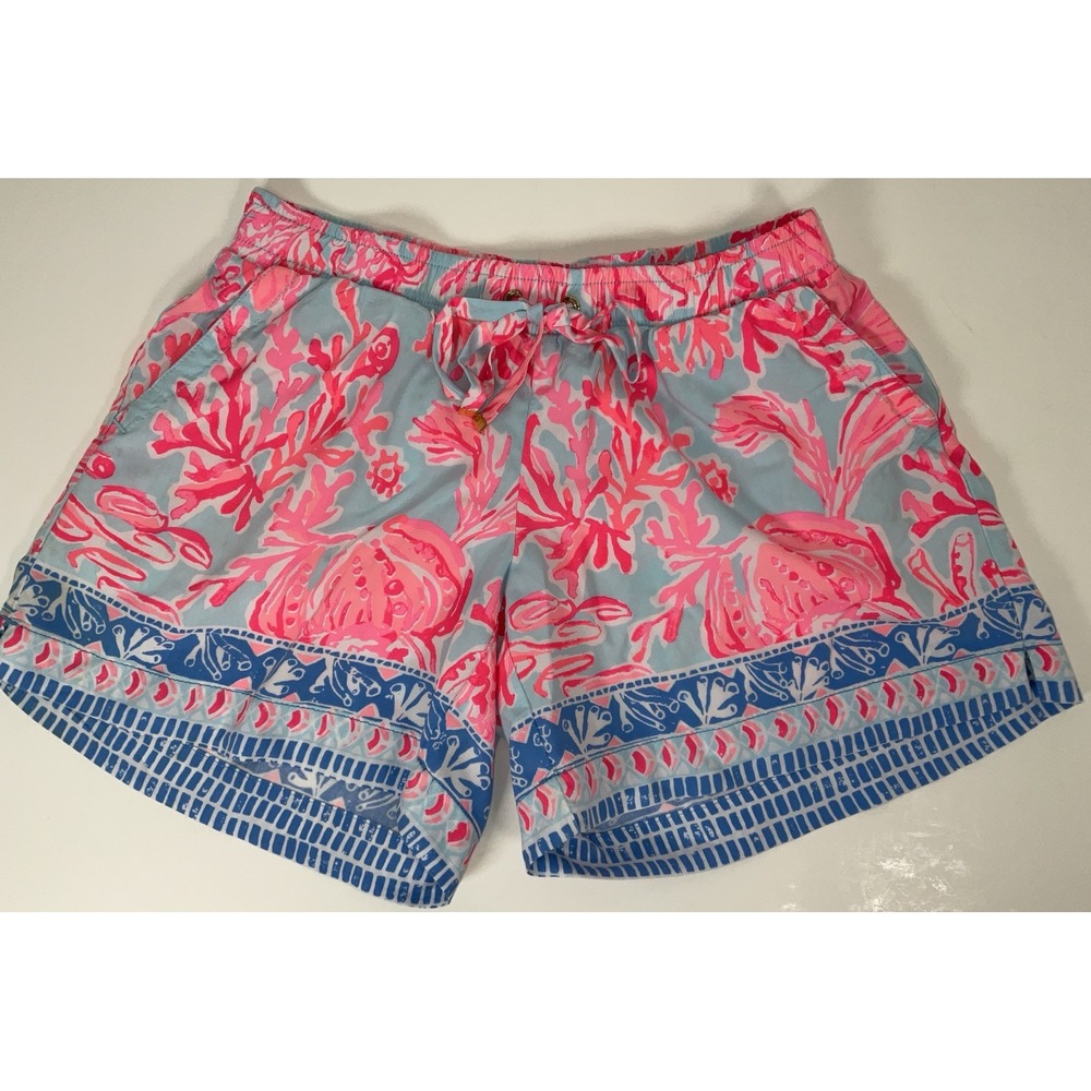 NWOT Women's Lilly Pulitzer Katia Shell We Dance Shorts Drawstring Waist XS